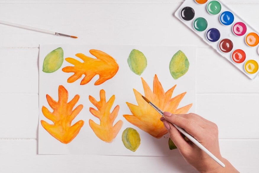 How to create leaf art and drawing for children - EuroSchool