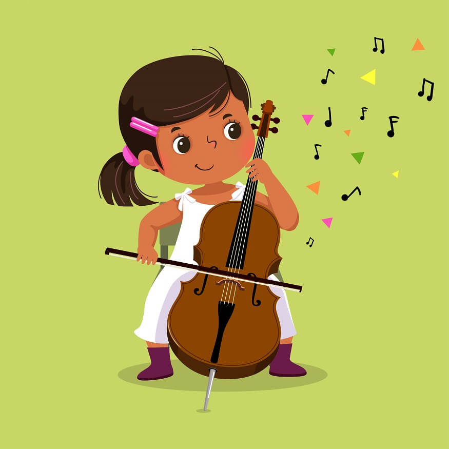 Музыкальные герои играющие на музыкальных инструментах. Виолончель для детей. Виолончелист мультяшная. Виолончелист рисунок для детей. Девочка играет на виолончели.
