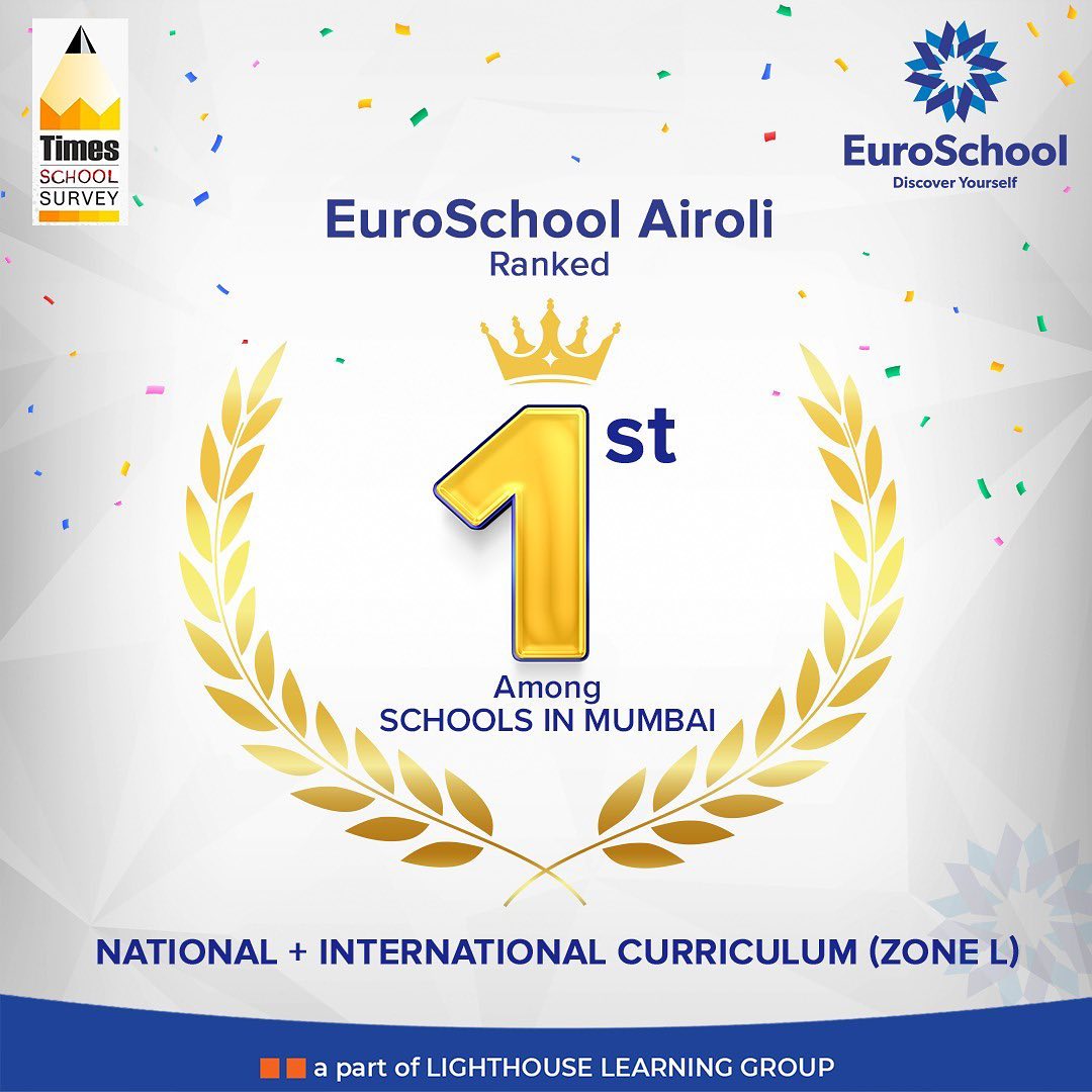 Among Top 10 Schools in Mumbai for National + International Curriculum - Times School Survey 2023