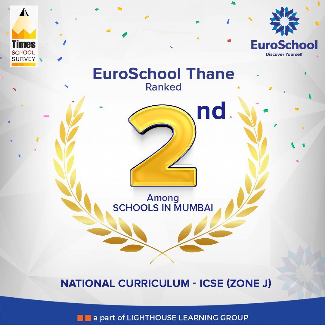 Ranked 2nd in Mumbai for National Cirriculum - ICSE (Zone J) - Times School Survey 2023
