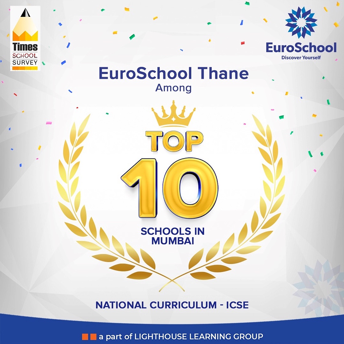 Among Top 10 Schools in Mumbai for National Curriculum - ICSE - Times School Survey 2023 