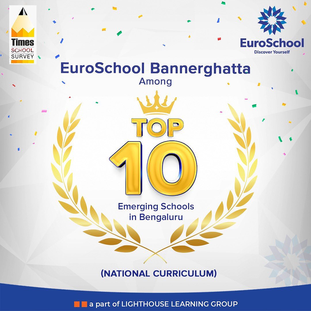 Among Top 10 Emerging Schools in Bengaluru for National Curriculum - Times School Survey 2023-24